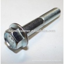 zinc plated carbon steel hex flange bolt with serrated